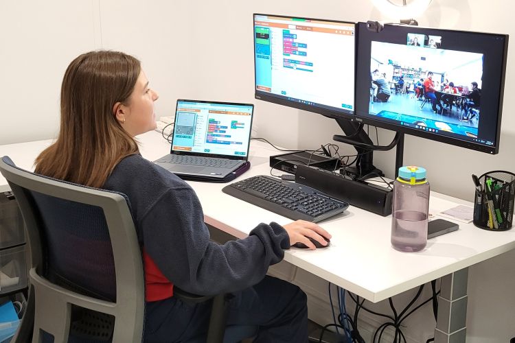 Emma Triskle delivering a virtual workshop