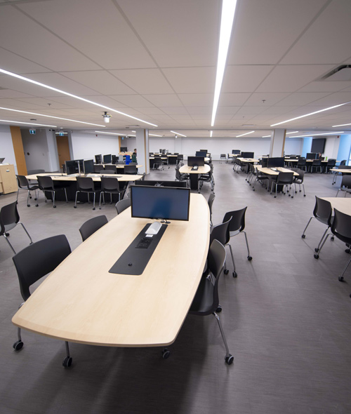 Mitchell Hall classroom when empty
