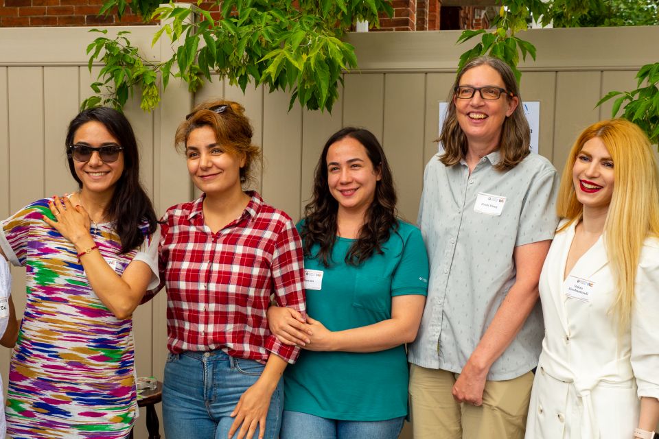 group of women at networking event