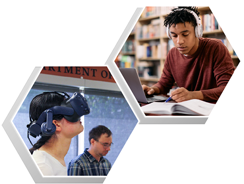 students at work